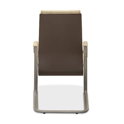 Кресло Торино эко HS натуральная кожа с компаньоном / серая NL50
