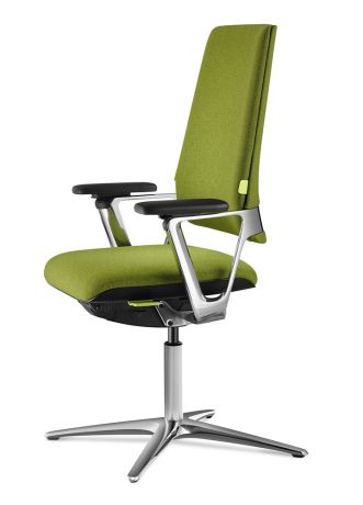 Кресло посетителя Connex2 натуральная кожа / графит 4806