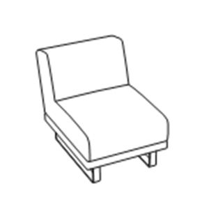 Кресло без подлокотникой ткань / B01/027