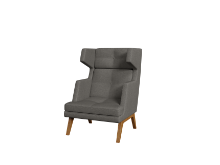 Кресло высокое экокожа / Domus navy
