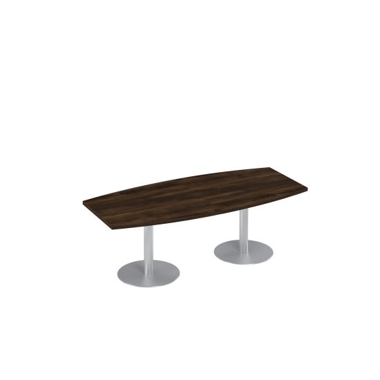 Стол для переговоров на опорах-колоннах дуб ристретто