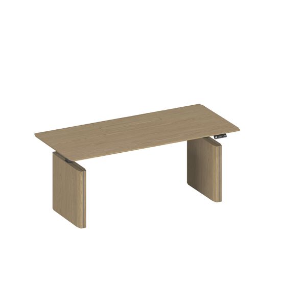 Стол руководителя на электроприводе, без экрана дуб грейдж