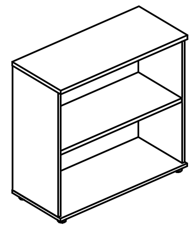 Стеллаж низкий (топ ДСП) вяз либерти / мокко премиум