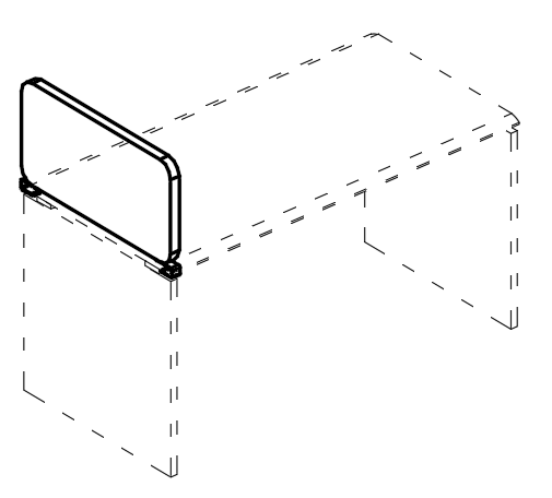 Экран настольный для стола 60 торцевой тканевый фисташковый / металлокаркас белый