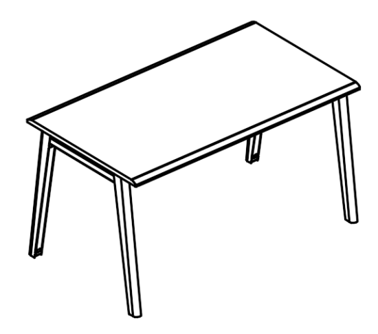 Стол письменный с опорами МТ (2 скоса) мокко премиум / белый, вставка белая