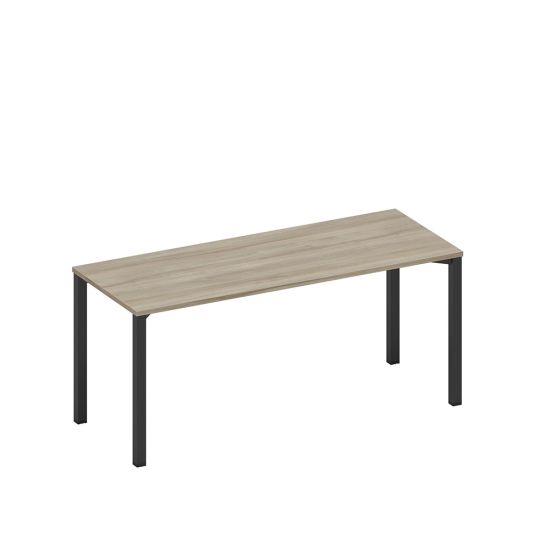 Стол письменный на металлокаркасе вяз либерти/ черный гладкий